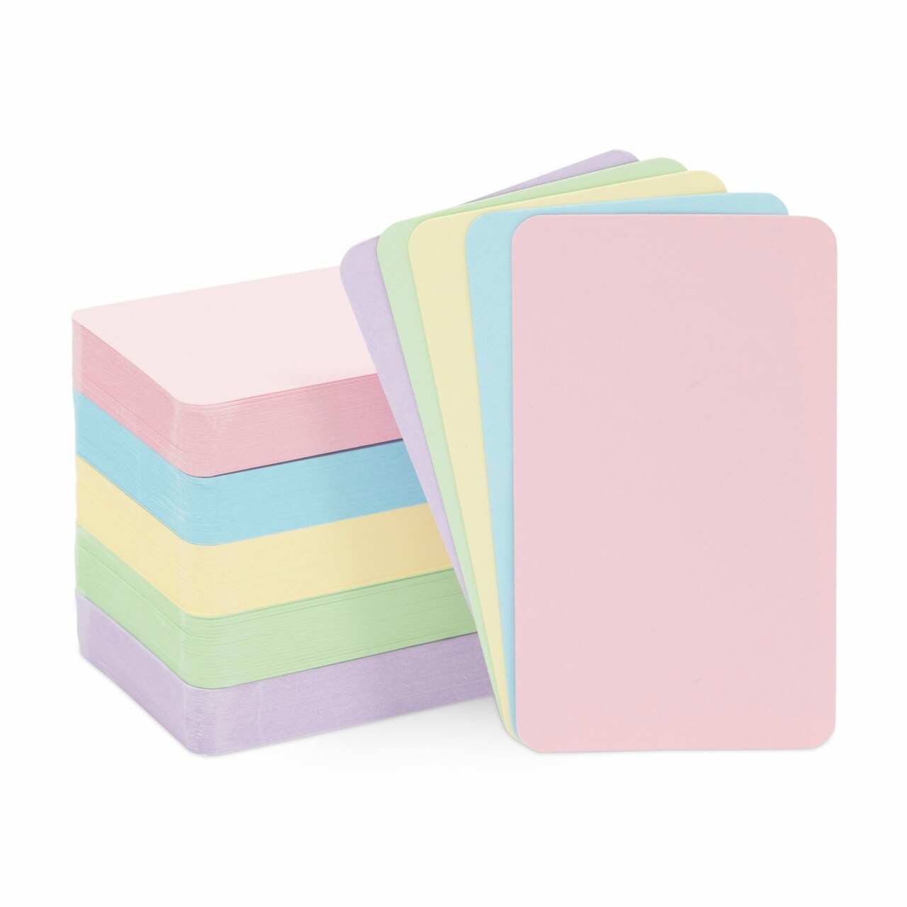 Blank Index Cards for Students and School, 5 Pastel Colors (3.5x2 In, 200 Pack)
